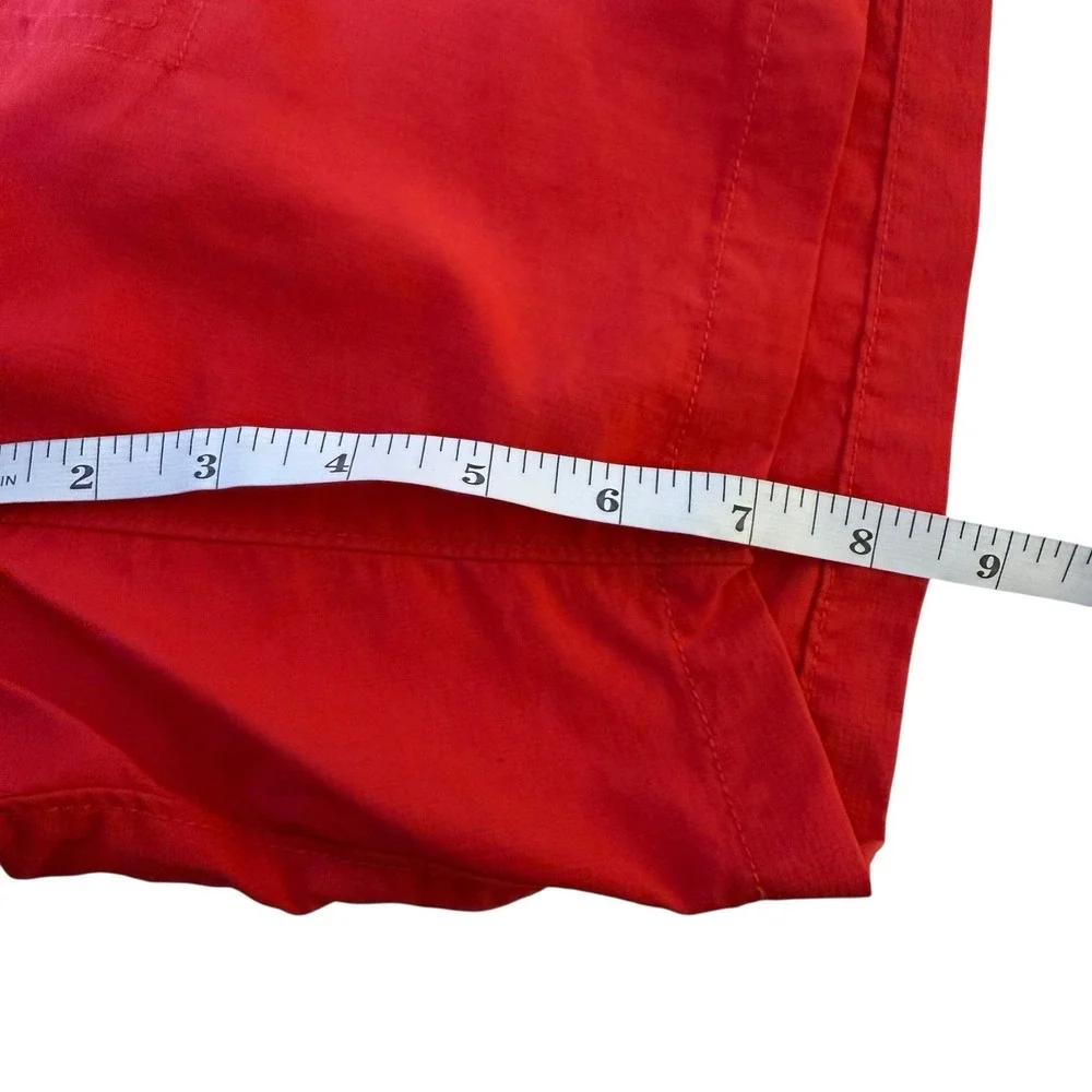 The North Face Red Solid Pull On Nylon‎ Shorts 7